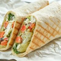 Chicken Wrap · Naan stuffed with boneless chicken kabob with bell peppers, onions, and spices and herbs.