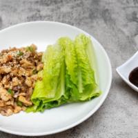 Lettuce Wrap · Vegan. Gluten-free. Choice of tofu, chicken or shrimps tossed with vegetables, served with h...