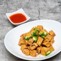 Fried Tofu · Vegan. Gluten-free. Crispy fried tofu, salt and pepper with house vegetarian sauce.