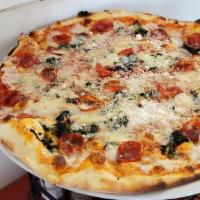 Verdure Pizza · Vegetarian. Tomato sauce, mozzarella, grilled vegetables.