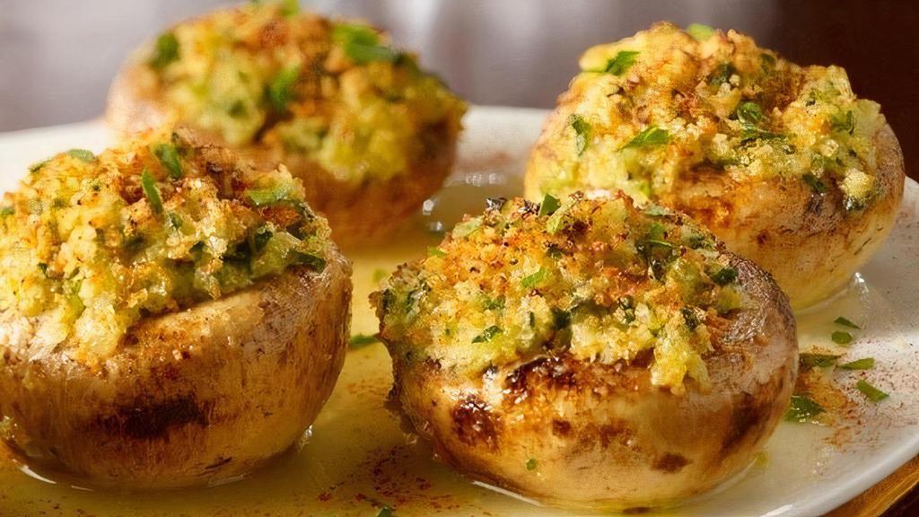 Stuffed Mushrooms · Spinach, Garlic, Seasoned Breadcrumbs