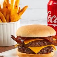 Burger Bytes Meal · Your choice of burger and fries or onion rings and drink