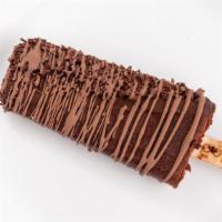 Chocolate Fudge Gelato Ice Cream · Chocolate popGelato with Milk Chocolate Drizzle, Dark Chocolate Dipping+ Chocolate Sprinkles