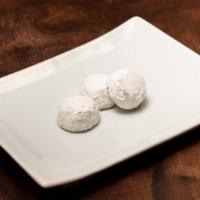 Gluten-Free Wedding Cookies · Delicate shortbread cookies with fresh ground pecans and lemon zest. Ingredients: brown rice...