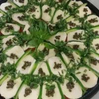 Caprese Salad · With scoop tuna or fresh mozzarella cheese, tomatoes, cucumbers, tuna, or chicken salad, cap...