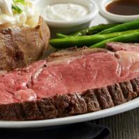 Prime Rib Entree* Limited Availability · 15 oz. of super tender prime rib, slow-roasted for over 4 hours and served with au jus and c...