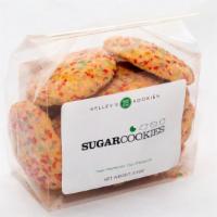 Sugar Cookies · Light crispy cookie with festive sugar crystals.