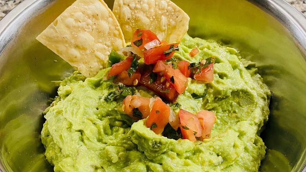 Guacamole Dip  · Fresh Guacamole prepared for every order. Mixed with pico de gallo, salt and a hint of lemon. Chips included.