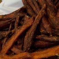 Sweet Potato Fries · Our sweet potato fries are crispy and delicious. Best paired with our own ranch or sriracha ...
