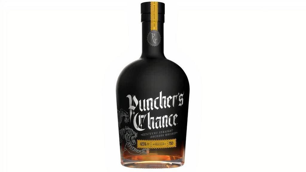 Puncher'S Chance Bourbon (750Ml) · Puncher's Chance Bourbon is a marriage of 4, 5 and 6 year old KY Straight Bourbon. Adored for its caramel, spicy, slightly sweet and creamy vanilla flavor notes. A complex oaky sweetness alongside orange, dark chocolate, leather and baking spices. The finish is long with sweet maple and sugar notes.