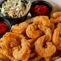 Fried Shrimp · Cocktail sauce with coleslaw & crinkle-cut fries.