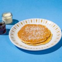 Buttermilk Pancakes · Two house-made pancakes, maple syrup, butter