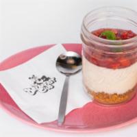 The Cheesecake And Tbc Strawberry Jam · Graham Cracker, Cheesecake, Strawberry Jam