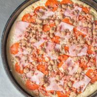 Meat Lovers · This pizza comes with Pepperoni, Ham, Bacon, Sausage and Beef.