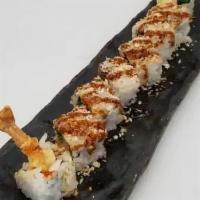 Crunchy Roll · Crunchy shrimp inside with vegetable crunch powder eel sauce