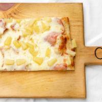 Hawaiian · Fresh Mozzarella, ham, pineapple.