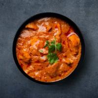 Chicken Tikka Fiesta · (16 Oz.) Fine pieces of boneless chicken with diced onions and peppers simmered in rich crea...