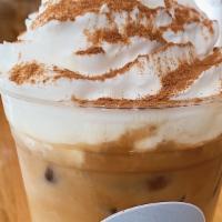 Horchata Latte · Horchata powder + White chocolate sauce + Triple shot of Espresso + Whipped cream + Cinnamon...