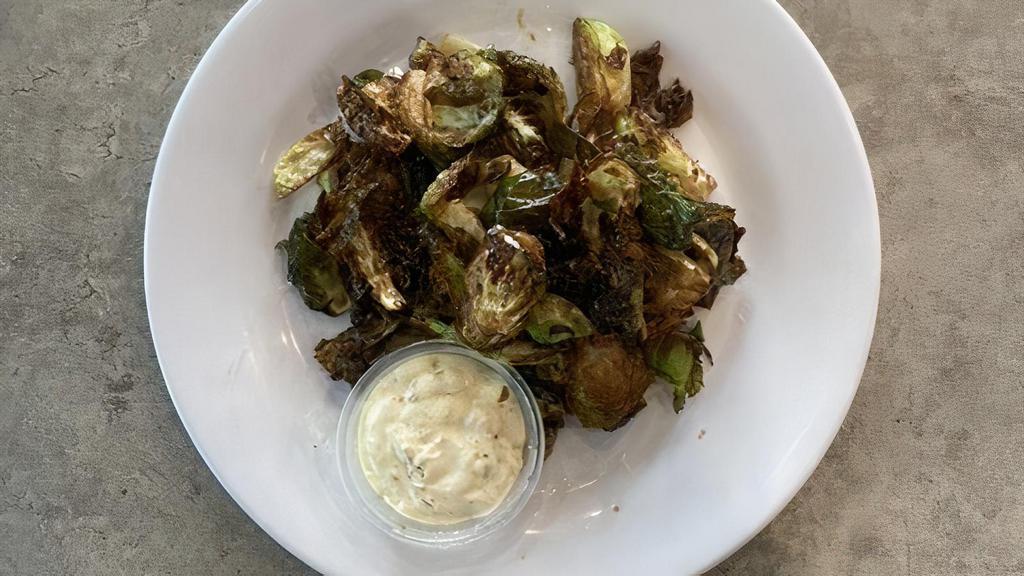 Crispy Brussel Sprouts · brussel sprouts, jalapeno aioli