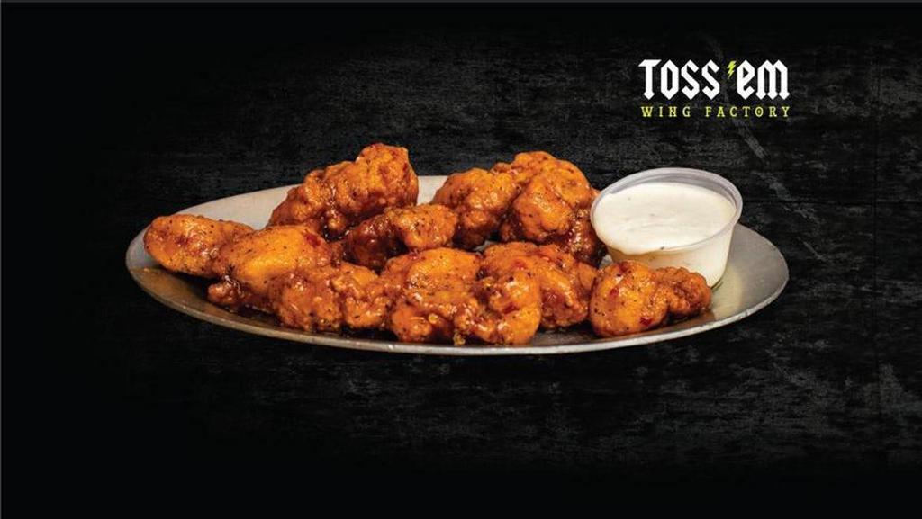 Boneless Wings · Boneless wings tossed in choice of sauce. Fried a bit well done...as they should be!