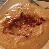 Large Hummus · Hummus with salsa served with chips. Please specify if you would like hummus with oil or bre...