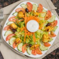 Chicken Salad · Sautéed chicken on fatoush salad and noodles. Served with sesame sauce.