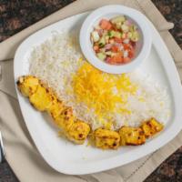 Chicken Kabob · Chunks of skinless chicken breast marinated in special seasoning.