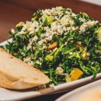 The Bedford · Romaine, kale, roasted beets, blue cheese, green apple, walnuts, barley, shallots, honey she...