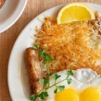 Sausage & Eggs · Breakfast entrees include 2 eggs with your choice of hash browns or homestyle potatoes and t...