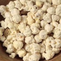 White Chocolate · Our Vanilla popcorn covered in silky smooth white chocolate.  Perfect for weddings, baby sho...