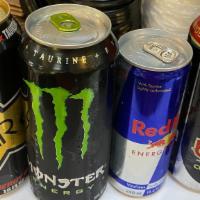Energy Drinks · Energy drinks we're have Monster, Red Bull, Rockstar, Bang energy drinks.