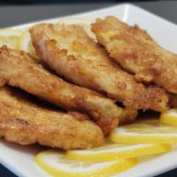 Mon-Tue-Wed Only! Chicken Breast Tenders [Ea] · Tenderized chicken breast, coated with bread crumbles and pan fried.