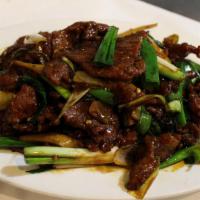 Mangolian Beef · Hot and spicy.