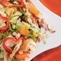 Asian Salad · Base: Green Salad.
Topping: Peanut, Crispy Noodles, Mandarin Orange, Red Bell Pepper.
Dressi...