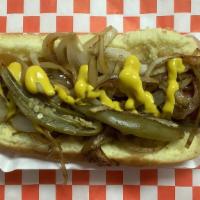 Maxwell Street Polish · 1/4+ pound grilled Polish sausage with caramelized onion, mustard and screaming hot peppers