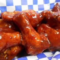 Barbeque Broken Wings · 6 pieces  (Choice of Barbeque or Homemade Ranch Dipping Sauce)