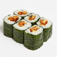Eel Cucumber Roll · Eel and cucumber with sushi rice wrapped in nori.