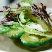 Avocado Salad · Crisp local lettuce, shaved radishes, green goddess
