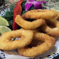 Calamari Ring · Deep fried squid.