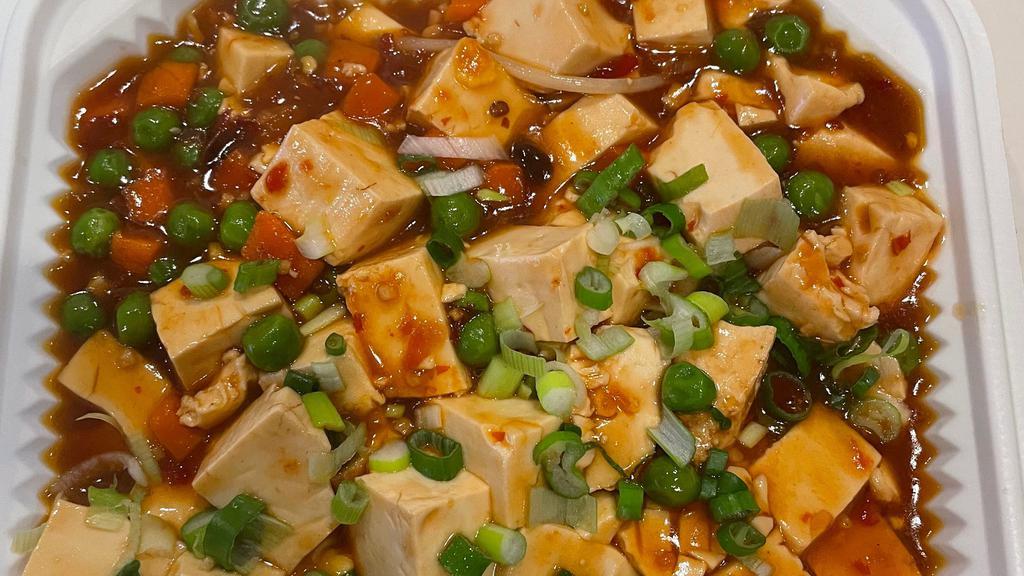Mapo Tofu · Spicy. Classic chinese braised tofu sauteed with green onions