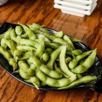 Edamame · Steamed green soy beans.