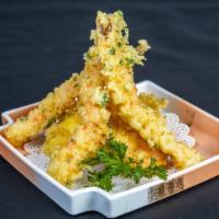 Mix Tempura · Lightly battered shrimps and vegetables.