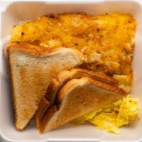 Two Eggs Hash Browns & Toast · 