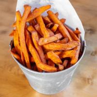 Bucket Of Sweet Potato Fries · Vegetarian, vegan.