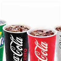 Fountain Drinks · 21 ounce Coke Products (Coke, Diet Coke, Dr Pepper, Diet Dr Pepper, Sprite, Mello Yellow, Ba...