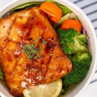 Bowl, Glazed Salmon · 4 oz salmon fillet glazed with special sweet soy sauce