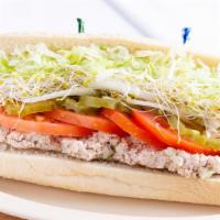 Tuna Salad Sandwich · Tuna salad (mayo mustard celery) in a 8
