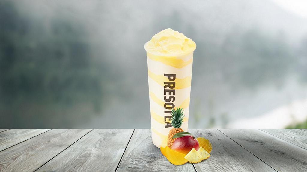 Mango Pineapple Slush · A blended mango, pineapple puree with no additional sugar. Does not come with Creme.