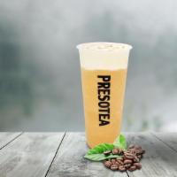 Caramel Frappe · A Blended ice Caramel Coffee drink with creme.