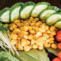 Green Salad · corn. cucumber. spring mix. soy mustard dressing
